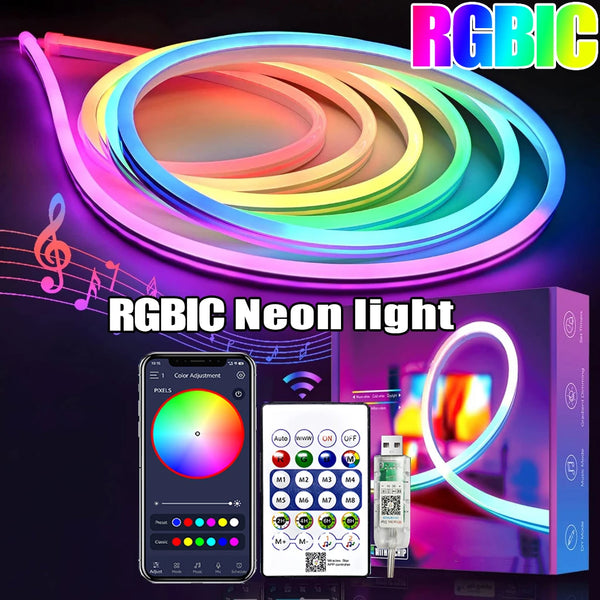 RGBIC Neon LED Strip – Flexibel & Wasserfest